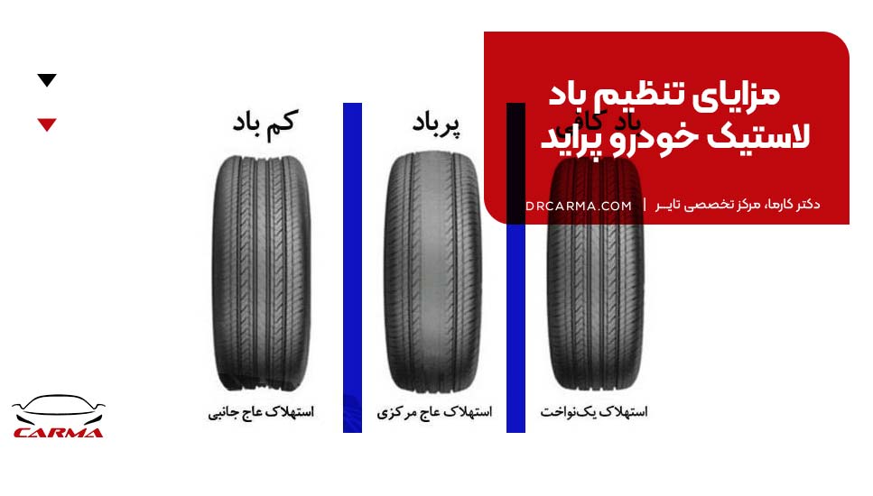 مزایای تنظیم باد لاستیک خودرو پراید